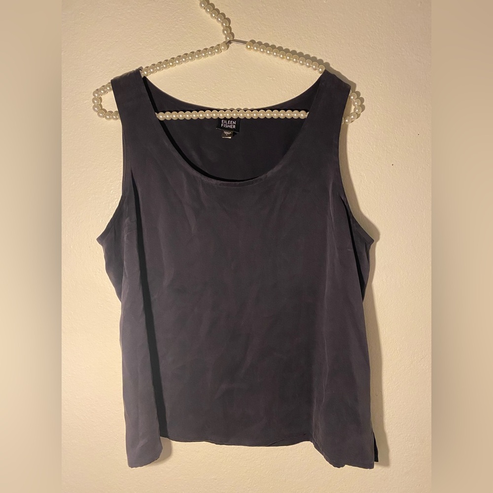 Eileen Fisher Women’s Size Large Blue scoop Neck Tank Top